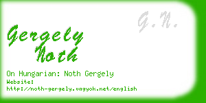 gergely noth business card